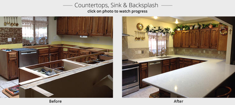 ______  Countertops, Sink & Backsplash  _______ click on photo to watch progress